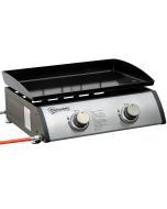 Plancha de ga 48.5x48x21 cm acero inoxidable, metal color gris Outsunny