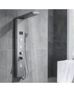 Columna de ducha de hidromasaje en panel de ducha de acero inoxidable con 5