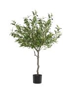 Árbol de olivo artificial, textura realista y gran volumen, 120 cm