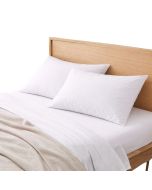 Juego de sábanas liso 100% algodón blanco cama de 90cm donegal collections