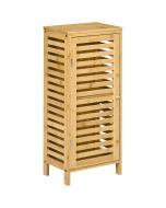 Armario de baño bambú color madera 30x19.9x70 cm kleankin, hogar - baño