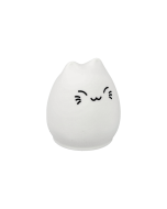 Lámpara LED de noche gato rgb carga usb. Lámpara silicona suave, táctil