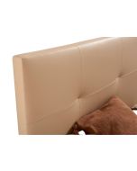 Cabecero tapizado descansin 135 cm beige polipiel y facil colocación