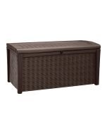 Keter borneo arcón exterior para jardín baúl 130x70x63 cm y 416l - marrón