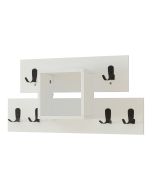 Perchero de pared vänd compartimento 32x60x14 cm blanco [en.casa]