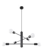 Candelabro duomo 6 negro acero 60x85x60cm