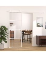 Puerta corredera esg vidrio y aluminio blanca 76x205 cm esxt5323