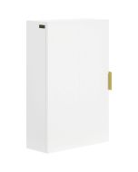Armario de pared 40x15x60 cm mdf color blanco kleankin, hogar - baño