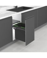 Contenedor de reciclaje recycle de 35l para cocina de fijación lateral y