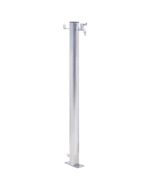 vidaXL fuente de agua para jardín acero inoxidable redonda 100 cm