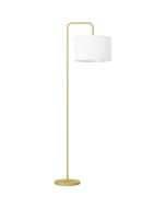 Lámpara de pie 64x38x163.5 cm acero, lino sintético bicolor Homcom