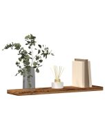 Estantes pared 4 uds madera ingeniería envejecida 40x20x1,5 cm