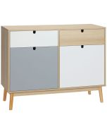 Aparador auxiliar 100x40x79.5 cm mdf bicolor Homcom