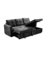 Sofa cama chaise longue pau 215cm negro