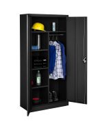 Armario archivador de acero con cierre 180 x 80 x 40 cm negro
