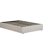 Cama doble de terciopelo con cajón <<meribel>> - beige - 140 x 190 cm