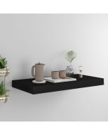 Estante flotante de pared mdf negro 50x23x3,8 cm