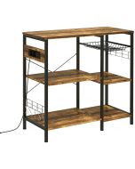 Estantería de cocina 90x40x83 cm color marrón Homcom, hogar - cocina