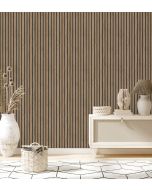 Papel pintado gaulan de listones de madera natural  panel de 5.33m²