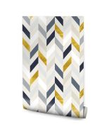 Papel Pintado Motivos Geométricos De Colores Para El Salón 53cm x 10m