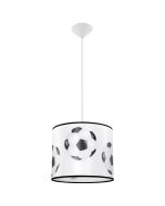 Lámpara coLGante piłka 1 blanco negro cloruro de polivinilo 30x82x30cm