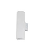 Aplique pared luz dual arriba-abajo, aluminio blanco, gu10 sin bombilla