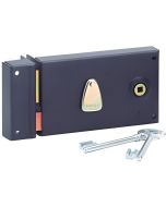 Cerradura horizontal negra epoxy 140x85 mm thirard con pestillo de media vu