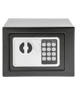 Caja fuerte electrónica con cierre doble y pantalla LED, negro