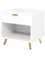 Mesita de noche 50x40x47 cm color blanco Homcom