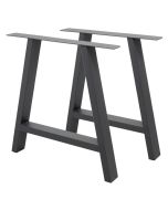 2x patas de mesa industrial 70x72cm acero antracita diseño forma de a