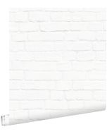Estahome papel pintado pared de ladrillos blanco 53 cm x 10.05 m