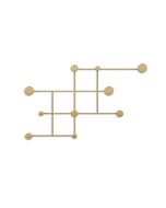 Gancho de pared metálico "fatara" - 112 x 10 x 64 cm - oro