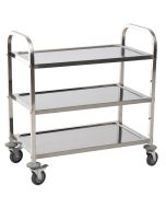 Carro de cocina 90.5x50.5x88.2 cm acero inoxidable color gris Homcom