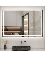Aica espejo de baño LED 120 x 80 cm, antivaho, brillo regulable