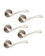 Manivelas de aluminio twist con roseta d.50 mm para puertas de