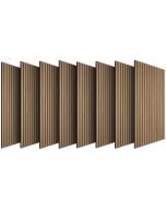 Tectake 8 paneles acústicos mdf, fieltro, absorción sonora, roble