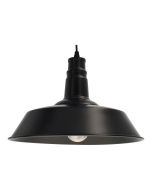 Lámpara coLGante industrial de diámetro 36cm. E27. Color negro