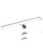 Aplique LED 12w 50cm ip44 cromado, baño, espejo, slim, luz blanca