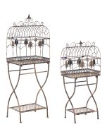 Conjunto de 2 estanterías sicily 43/37 cm 122/90 cm metal negro