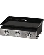 Plancha "presto 3" - 3 quemadores -  7,5 kw - gris