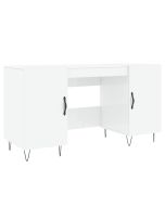 vidaXL escritorio madera contrachapada blanco brillante 140x50x75 cm