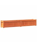 vidaXL jardinera exterior madera maciza pino marrón cera 180x31x31 cm