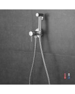 Kibath grifo wc higiene íntima 2 aguas cromo fabricado en latón