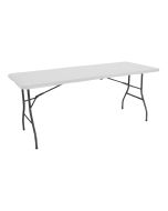 Mesa plegable portátil resina 240cm blanco 7house