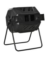 Compostador de tambor 71x65x96 cm acero y pp Outsunny