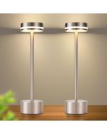 Nettlife lámpara de mesa plateado 8x8(2er-set)
