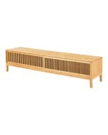 Mesa de tv videbæk con 2 puertas corredoras bambú 140 x 40 x 38 cm natural