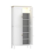 Alacena de cocina 80x40x176.5 cm mdf color blanco Homcom, hogar - cocina