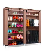 Armario zapatero tela para zapatos y botas nyana home 110x120x30cm granate