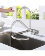 Lonheo grifo de cocina abatible grifo mezclador para fregadero giratorio de
